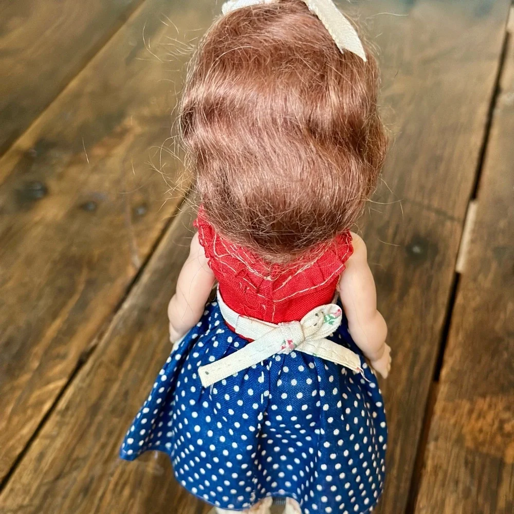 Sweet Vintage 1950s 8 in Walker Doll, Sleep Eyes, Mid-Century Charm